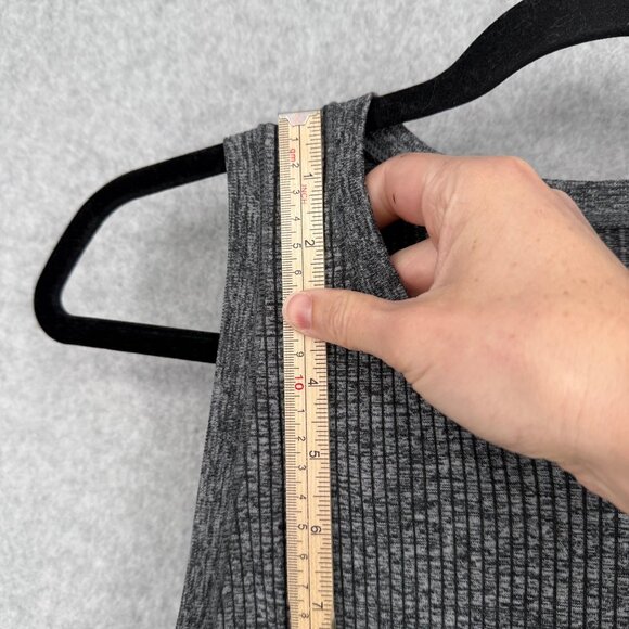 Athleta Womens Momentum Seamless Tank Size L Gray Heathered Stretch Active EUC - Picture 6 of 8